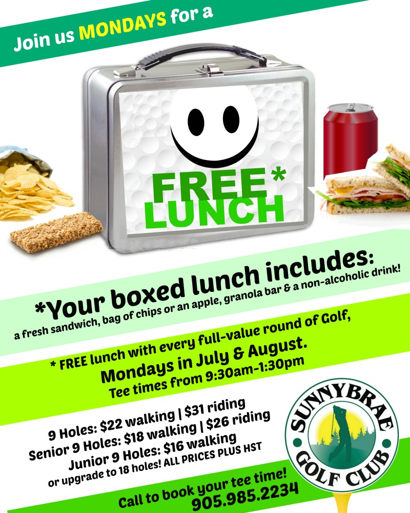 free lunch at sunnybrae golf club