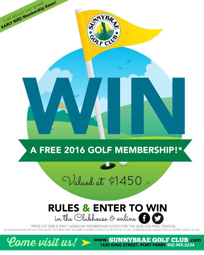 Win a free Sunnybrae Golf Club Membership