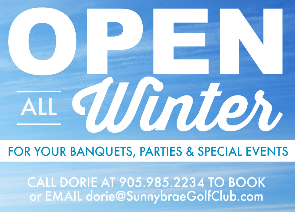 We're open all year in 2016 for your Banquets, Parties, Weddings and Special events Sunnybrae Golf Club