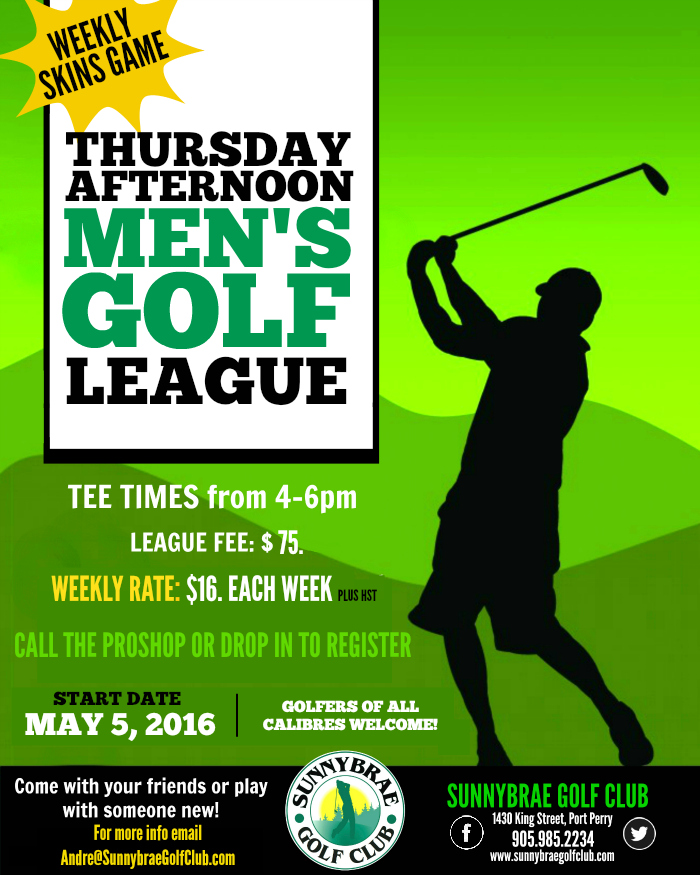 Register For Our Men s Golf League Sunnybrae Golf Club