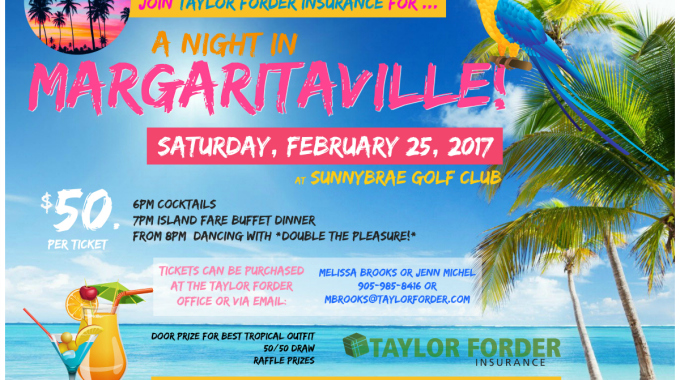 Join Taylor Forder Insurance To Celebrate Margaritaville Night In Febuary 2017