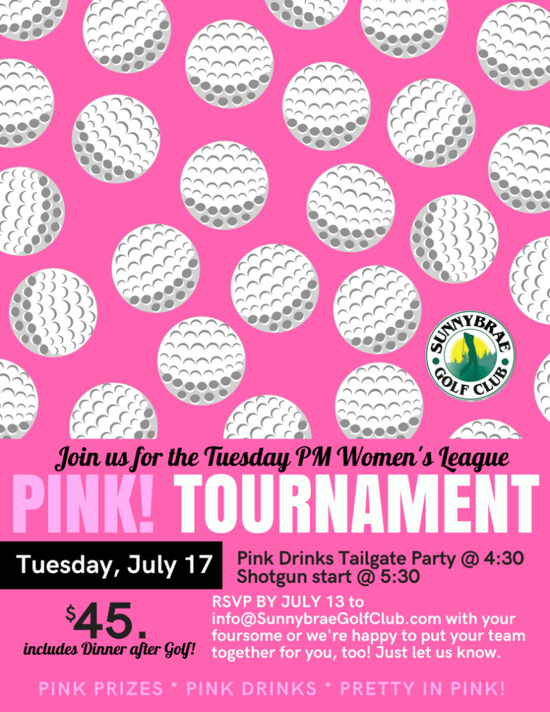 PINK! Golf Tournament for our Women's Tues PM League Sunnybrae Golf Club